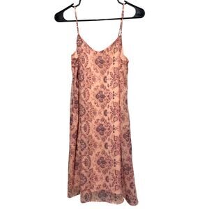 Mudd Dress Juniors XS‎ Spaghetti Strap Sheath Sundress Midi Crinkle Chiffon Slip